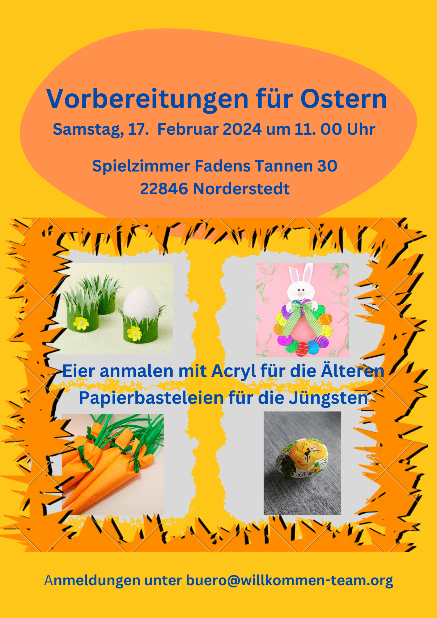 Natur Bauernhof Tiere Kinder Angebot Veranstaltung Foto Flyer Grün Handschrift min